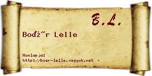 Boér Lelle névjegykártya